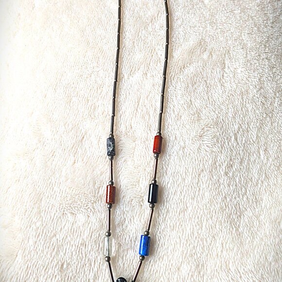 Handcrafted Turtle Necklace Natural Stone & Silver - Picture 4 of 4